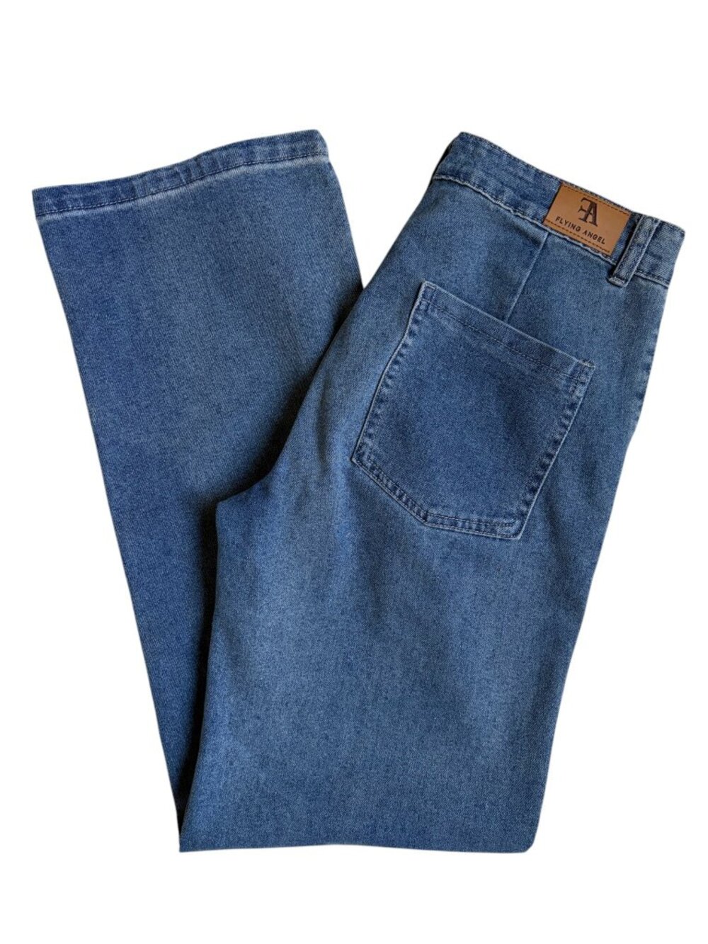 Flying Angel High Rise Wide Leg Jeans (Medium Wash) - Size 5/27